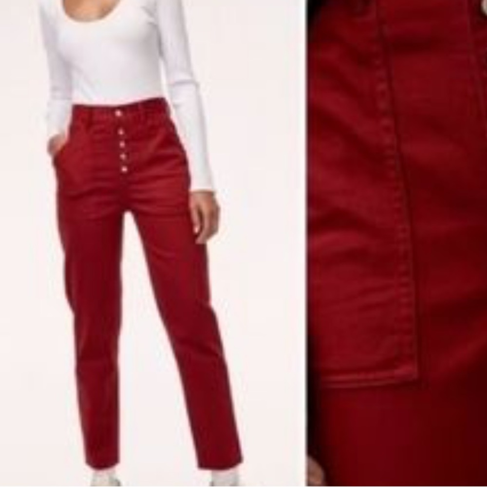 Aritzia Wilfred Free Belen Button Fly High Waist Utility Jeans